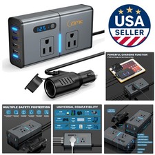BMK 200W Car Inverter with Dual AC Outlets Smart Cooling - Ready for Adventure