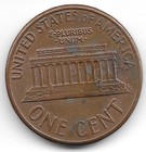 1990 Lincoln Memorial Penny Error No Rim Lower Left — photo 2