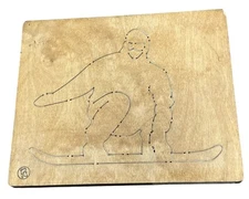 Jumbo AccuCut Shell Steel-Rule Wood Die S1615J Snowboarder #253 - Scrapbooking