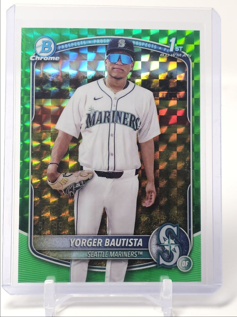 YORGER BAUTISTA 2025 BOWMAN CHROME 1ST GREEN GEOMETRIC /99 Q4271