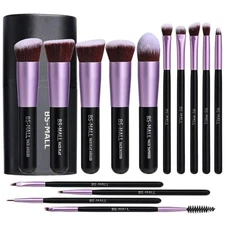 BS-MALL Makeup Brushes Premium Synthetic Foundation Powder Concealers Purple 