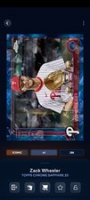 Topps Bunt Chrome Sapphire 25 Zack Wheeler Image Variation Iconic DIGITAL