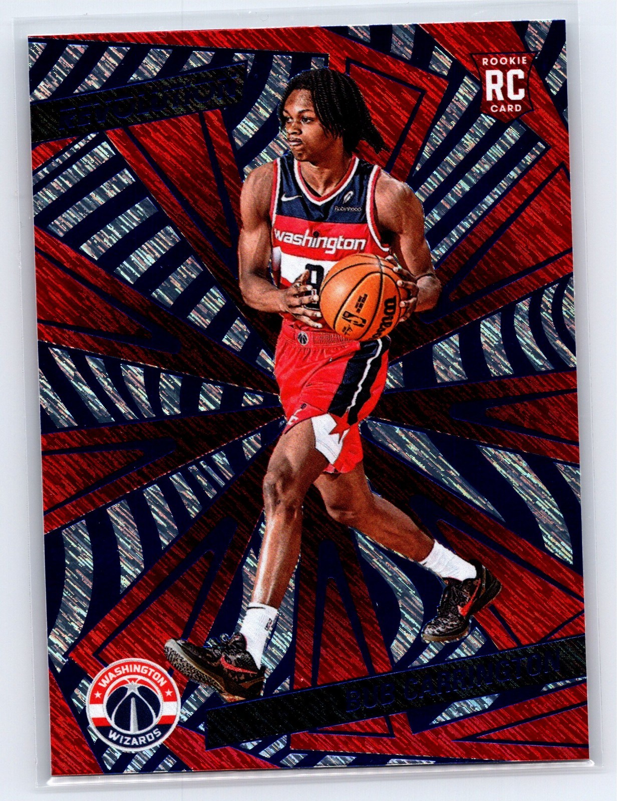 2024-25 Panini Revolution - Rookies Bub Carrington #121 Blue Storm (RC)