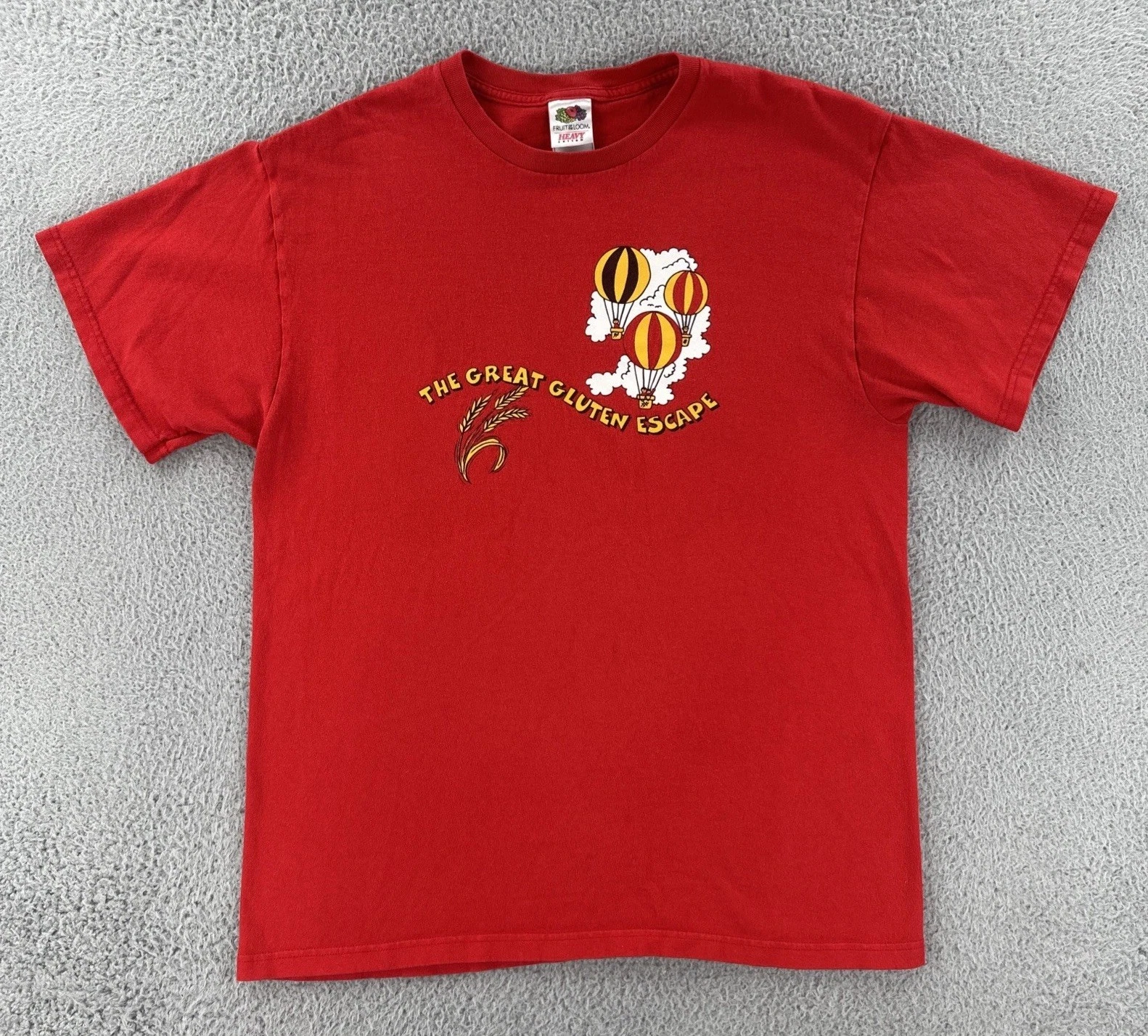 Fruit Of The Loom Adult L Red T Shirt The Great Gluten Escape Texas Summer Camp