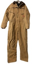 Dickies Long Sleeve Coveralls Men's Chest 46/48 Tall Duck Tan Brown Quilt Lined.