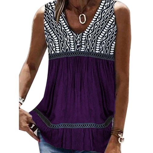 Vest T-Shirt Tees Tank Topscami Loose Sleeveless Women Summer Plus Size * - Zdjęcie 10 z 12