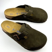 Birkenstock Boston Soft Footbed Suede Clog Mocha Unisex Shoes Have Narrow/Wide