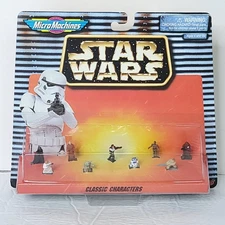1996 Galoob Micro Machines Star Wars Classic Characters R2D2 Darth Leia NEW