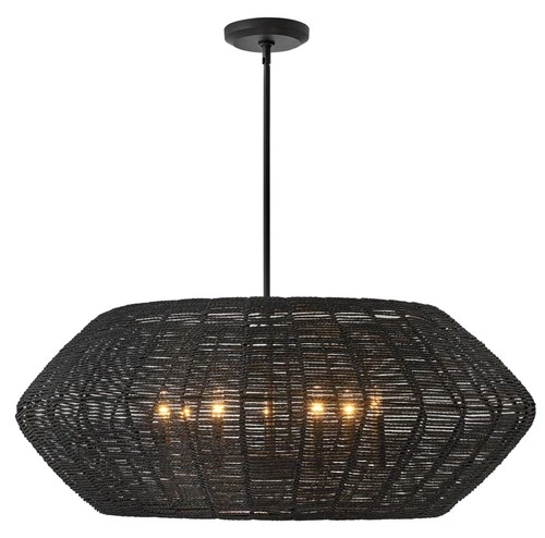 Hinkley Lighting 40385 Luca 7 Light 36"W Lisa McDennon Pendant / - Black - Picture 8 of 10