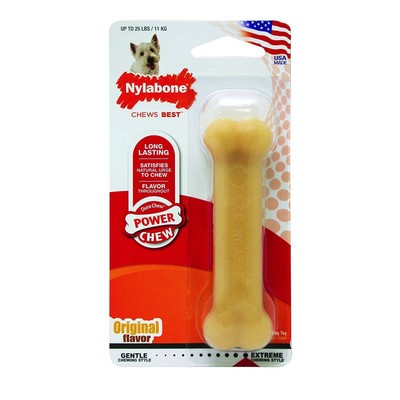 Nylabone DuraChew Original Regular Size  Nylon Dental Bone 25 lb Dogs - 2 Pack