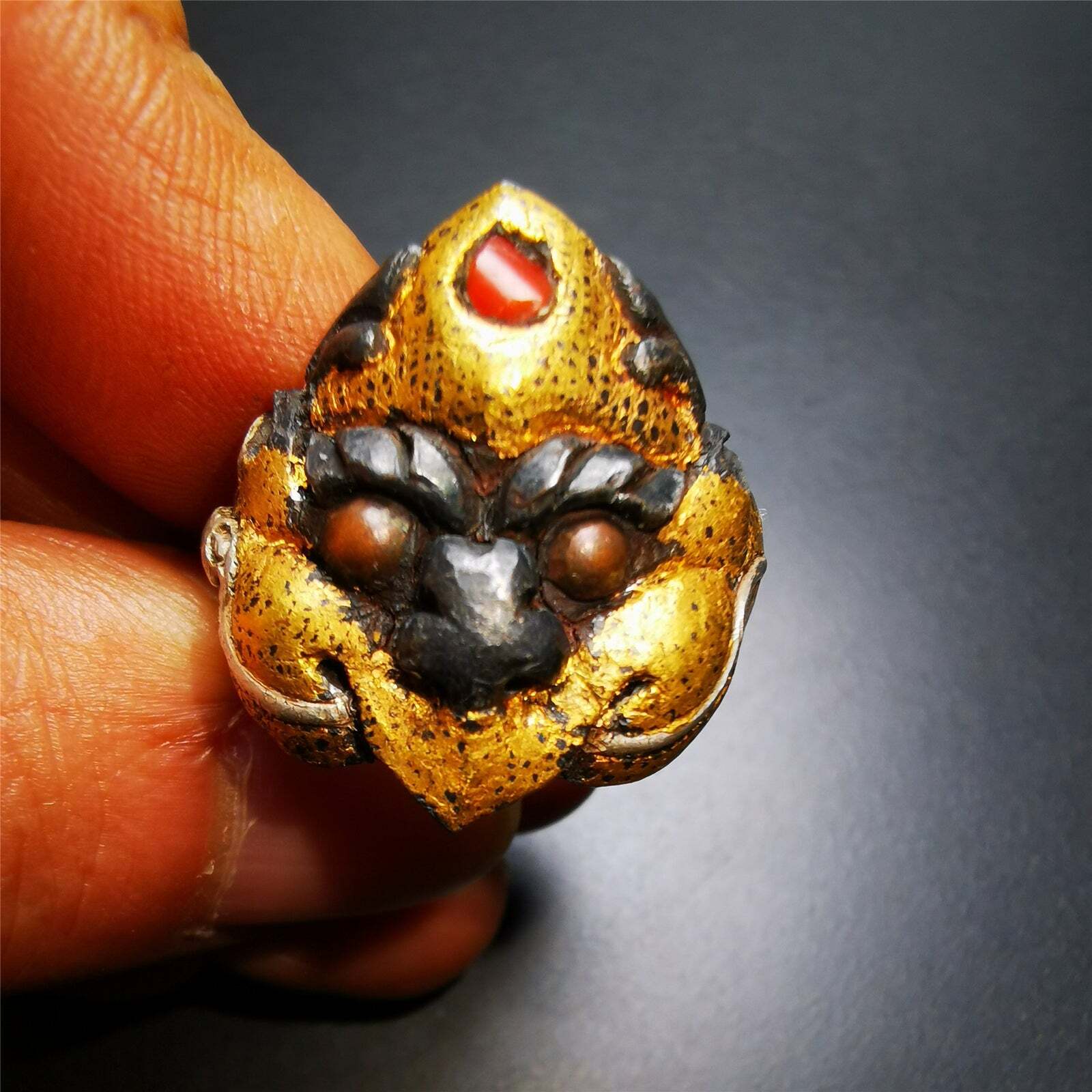 Gandhanra Unique Handmade Men's Ring,Tibetan Buddhist Garuda Ring,Amulet Jewelry