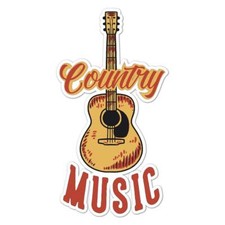 Country Music Guitar Vinyl Decal Sticker Indoor Outdoor 3 Sizes 8499 Country Music Guitar Vinyl Decal Sticker Indoor Outdoor 3 Sizes 8499