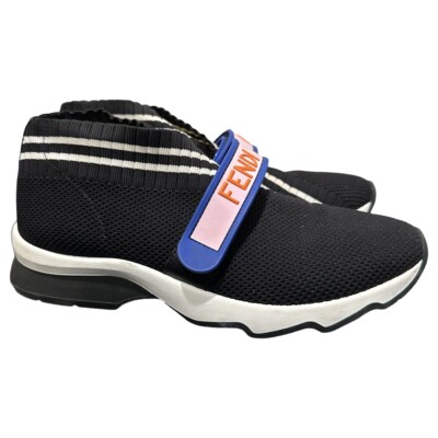 Fendi Rockoko Fendi Strap Shoes Fendi Black Rockoko Sneakers