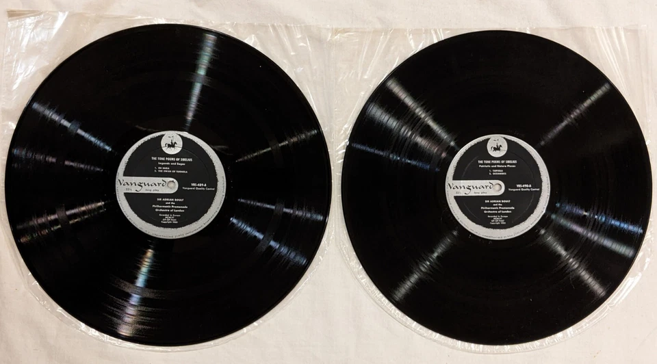 Vanguard VRS-489/90 Sibelius TONE POEMS Boult 2X LP booklet GATEFOLD 1956 - Image 2 of 4