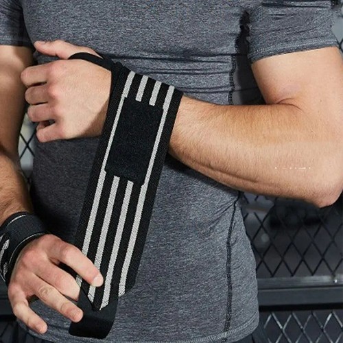 Polsini Polso, Supporto Regolabile, Sollevamento Pesi, Fitness, Nylon, 50 cm - Imagen 4 de 9