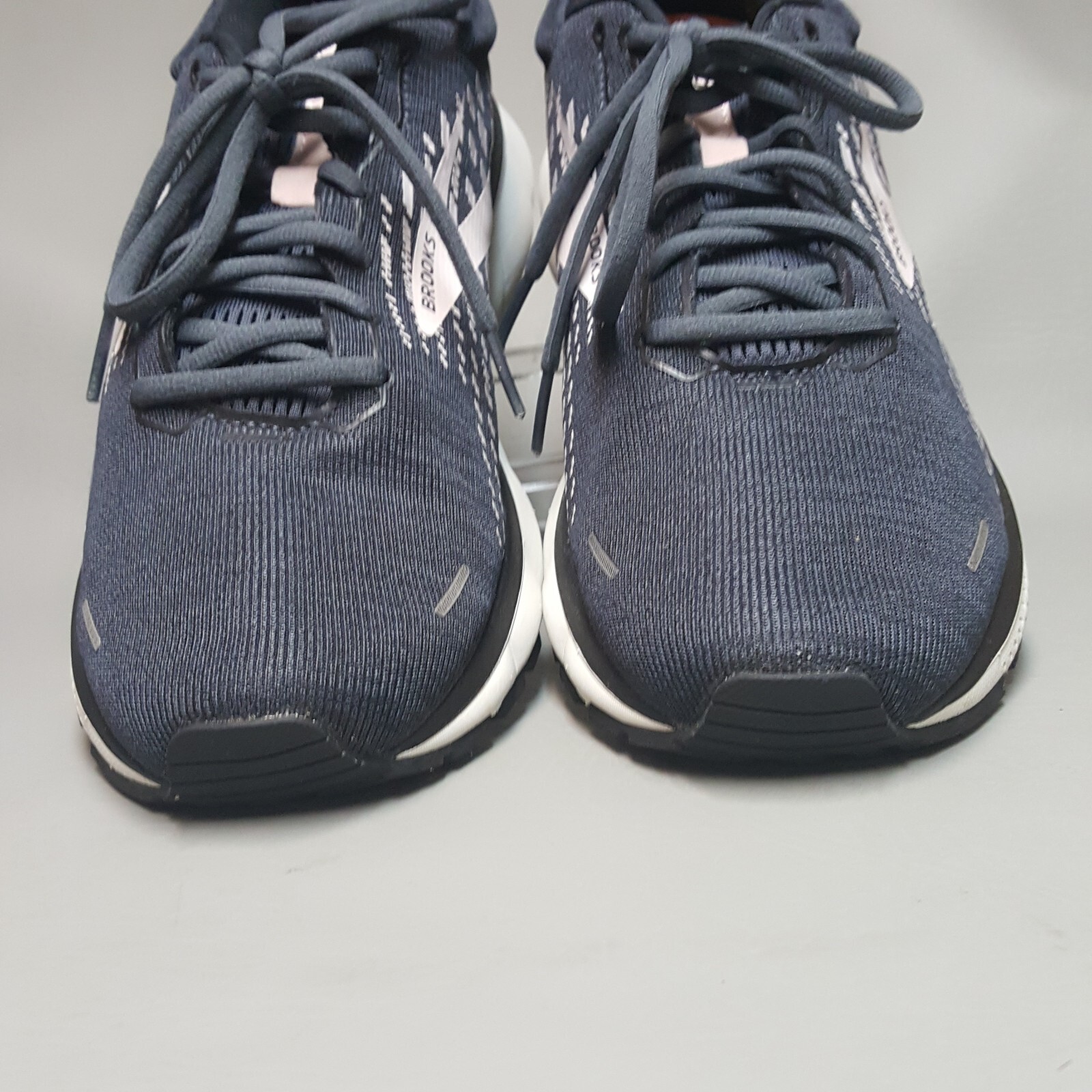 Brooks Ghost 13 Womens Sneakers Running Shoes Navy Blue Pink