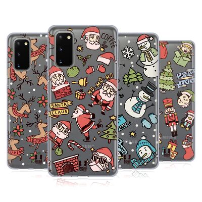 HEAD CASE DESIGNS WEIHNACHTEN DOODLES SOFT GEL HANDYHÜLLE FÜR SAMSUNG HANDYS 1