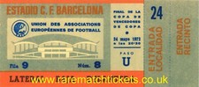 reproduction DYNAMO MOSCOW 1972 cup winners cup final ticket [RMT]