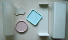 Tupperware Velveeta Cheese Keeper 1696 Tray 1698 + Spaghetti Storage 1643 Lid