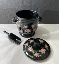 Vintage Pavlova Paris Perfumed Bath Foam Dusting Powder Empty Jar And Scoop