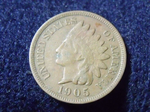 1905 INDIAN HEAD CENT, VF DETAILS,  FREE SHIPPING T-63