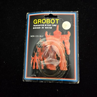 New Vintage 1980s Grobot Robot Taiwan Grows 200 Times In Water