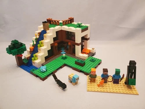 LEGO Minecraft #21134 Wasserfallbasis - vollständig, ohne Karton, ohne Anleitung