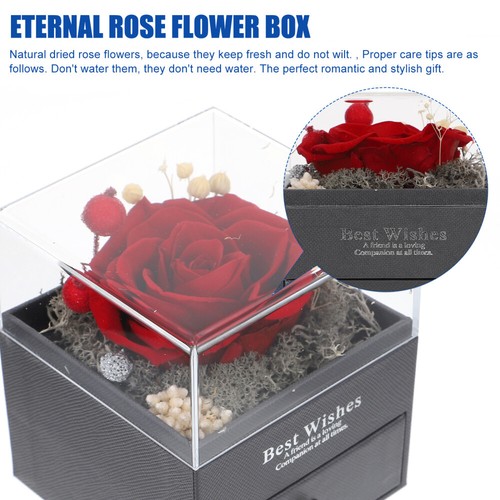 Preserved Flower Gift Box Eternal Rose Roses Valentine's Day Romantic Ambiance - Picture 6 of 12
