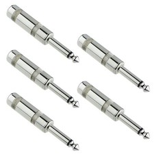 5 x 6.35mm Mono Jack M tal Prise 2-Pole Acoustique Connecteur
