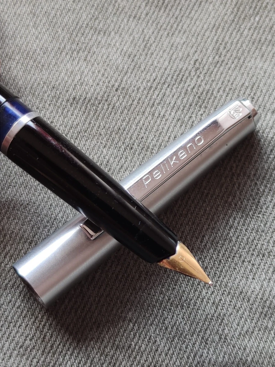 🔴PELIKAN Model ? Pelikano in black - silver fountain pen 鋼筆 万年筆🔴