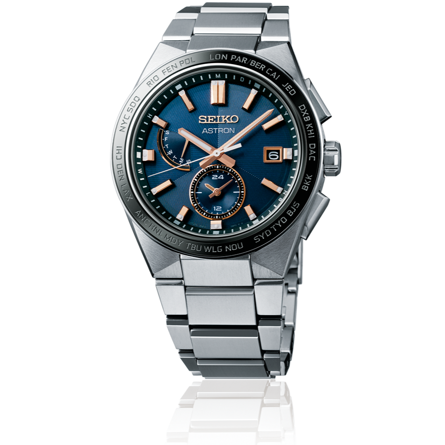 SEIKO ASTRON NEXTER SBXY053 Titanium Radio Solar Watch Navy Dial