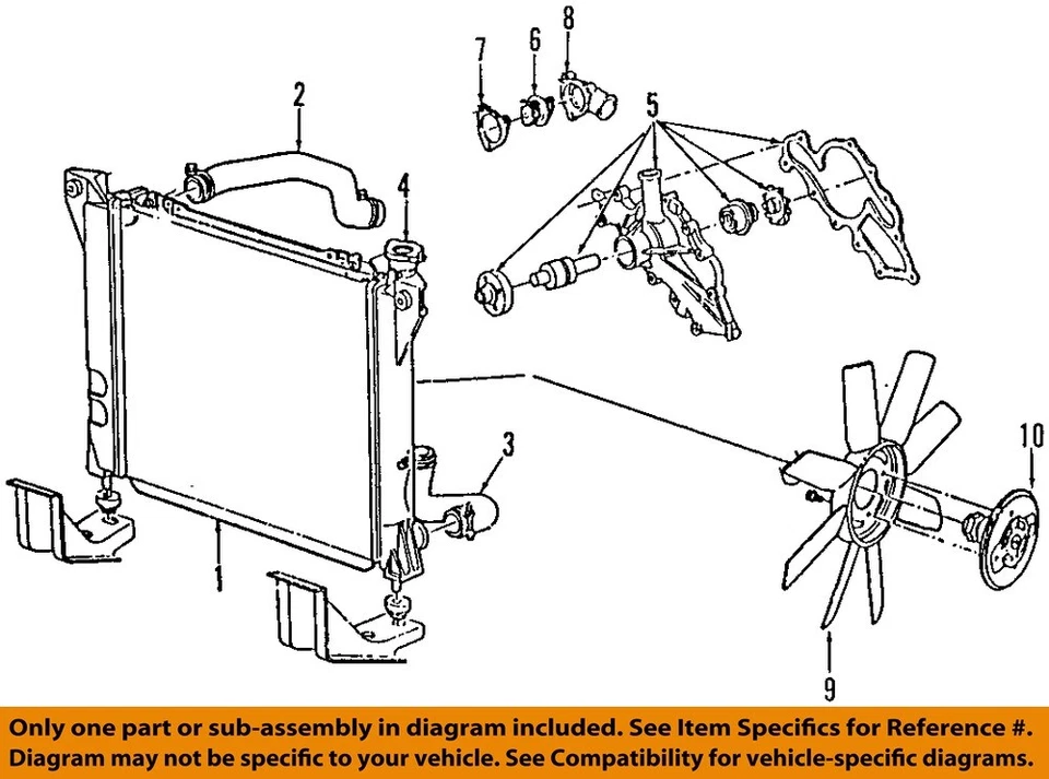 Used Radiator fits: 2004 Ford Explorer AT Grade A Foto 3 de 4