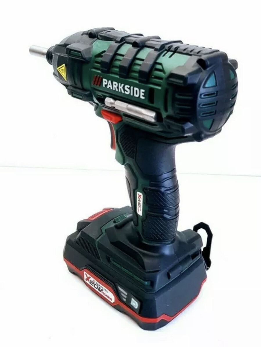 Parkside Cordless Impact Driver with 1x 20V 2Ah Battery and Charger In
