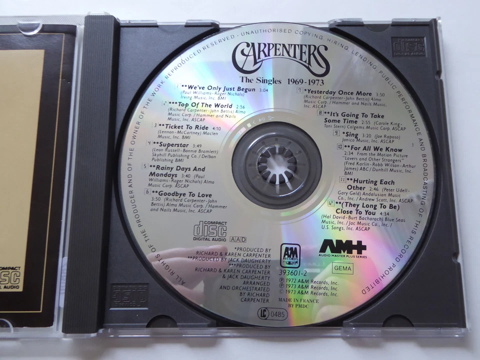 CARPENTERS : The Singles 1969-1973 FRANCE > VG (CD) - Bild 3 von 4
