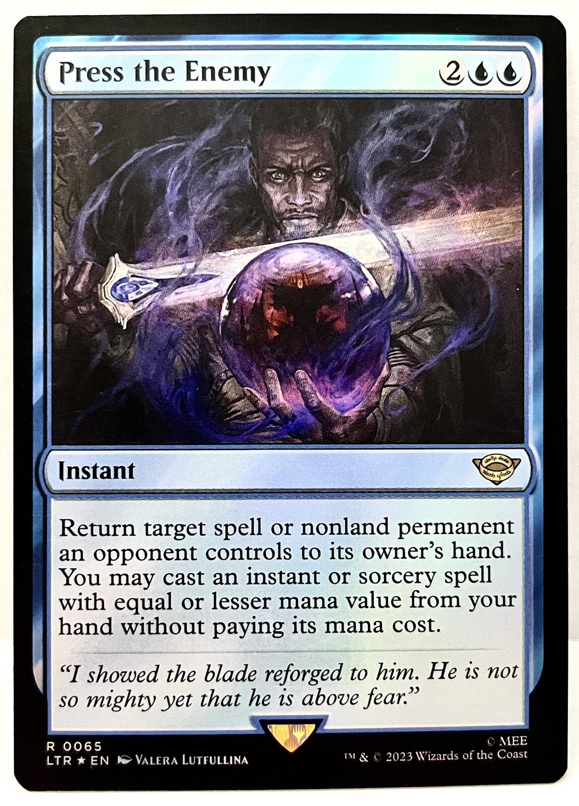 MTG- Press the Enemy #65-FOIL- Universes Beyond: The Lord of the Rings- NM
