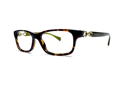 COACH メガネ HC6052 Tortoise Coach Brown Tortoise Rectangular Glasses Chain Link Fannie HC6052