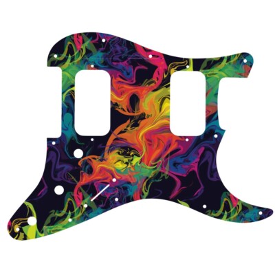 Pickguard Fender Big Apple & double FAT Stratocaster rainbow swirl