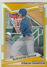 2022 Elite Extra Edition Parallel Optic Holo Gold /10 STERLIN THOMPSON Rockies