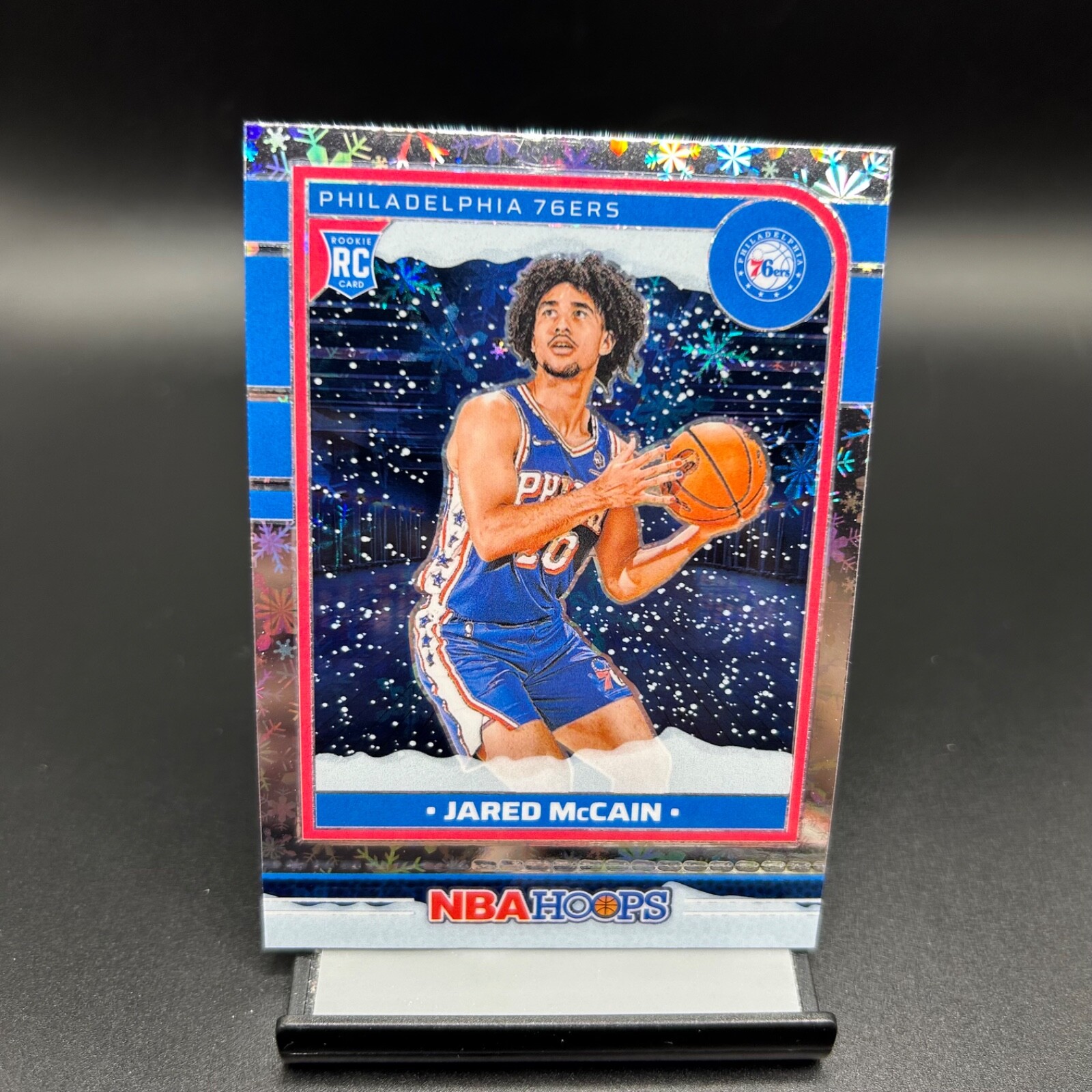 2024-25 Hoops Premium #246 Jared McCain Winter Prizm RC Philadelphia 76ers