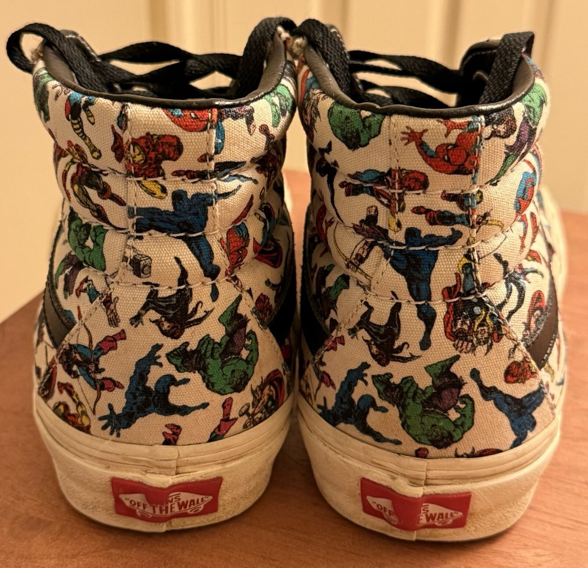 Vans Mens SZ 6.5 Skater Skate Shoe High Top Marvel Heroes EUC HTF Avengers‎ Shoe Vans Sk8-hi Reissue x Marvel comics  main image 3