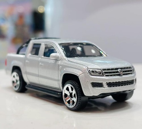 CCA 1:64 Silver Amarok Pickup Truck Model Toy Diecast Metal Car - Picture 4 of 6