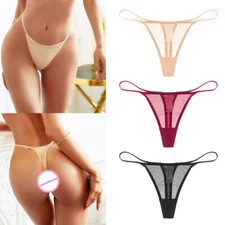 Women's Mesh Panties Briefs Underwear Lingerie Knickers Thongs G-String T-Back⇓