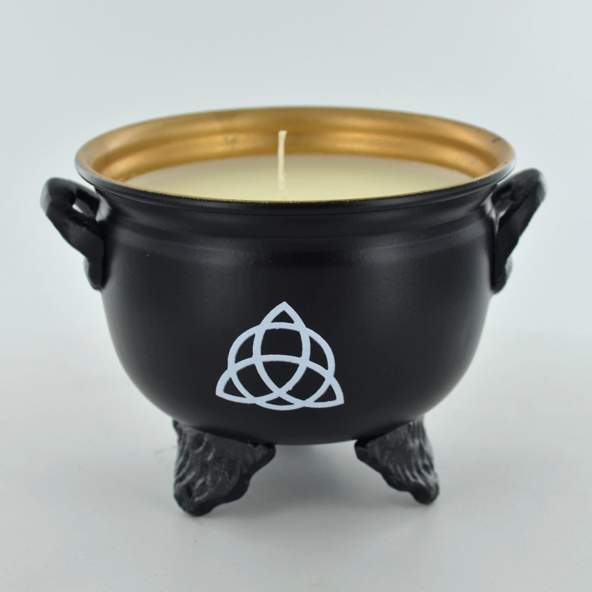 Cauldron Soya Wax Candle Triquetra Pagan Symbol Wicca  Alter Accessory 40175