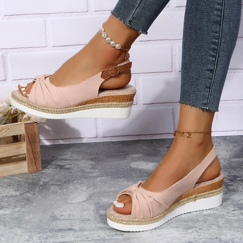 Womens Wedge Sandals Platform Espadrilles Sandal Summer Beach Anti Slip Shoes - Picture 47 of 56
