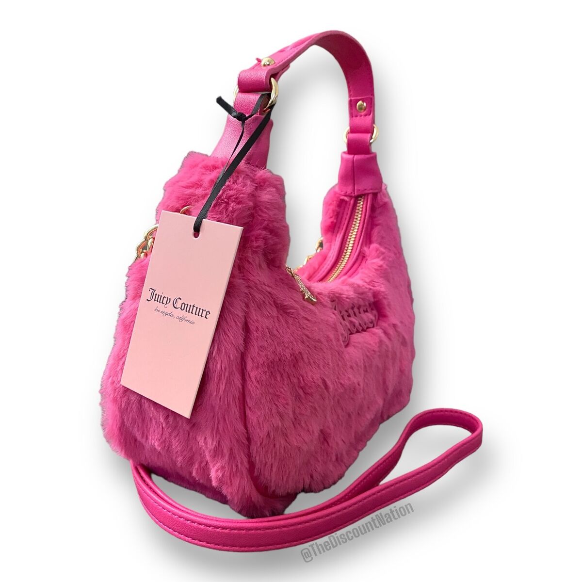 Juicy Couture Hot Pink Fur Semi Charmed Cozy Coho Crossbody Juicy Couture Hot Pink Fur Semi Charmed Cozy Coho Crossbody