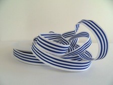 Quality Woven Candy Striped Ribbon by the metre, Choice of Colours