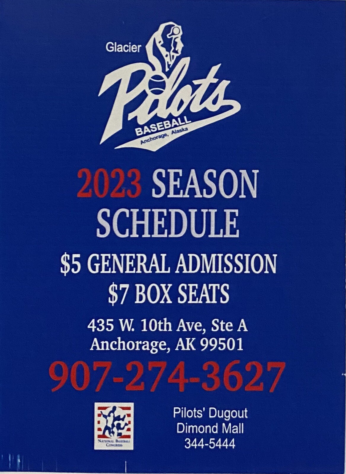 2023 ANCHORAGE GLACIER PILOTS Schedule Cool Minor Baseball Sked 2023 ANCHORAGE GLACIER PILOTS Schedule Cool Minor Baseball Sked