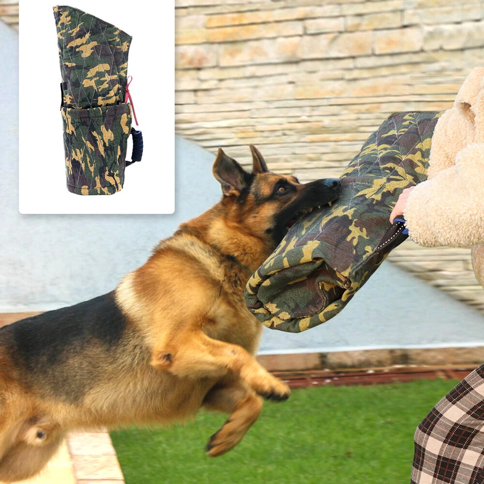 Manga de mordida de camuflaje entrenamiento de perros perros grandes protección de brazos intermedia Foto 4 de 4