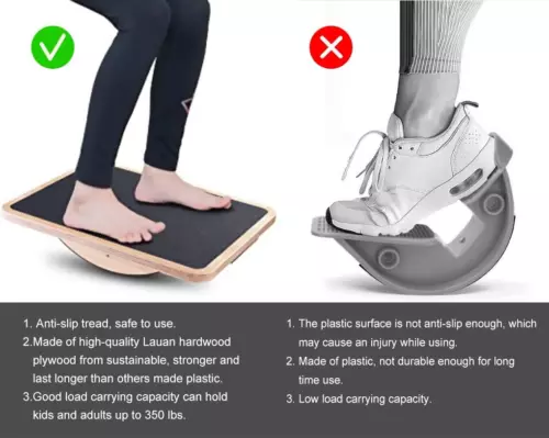 2in1 Slant Board For Calf Stretching & Balance Board Fitness Wobble Yoga Board - Picture 12 of 15