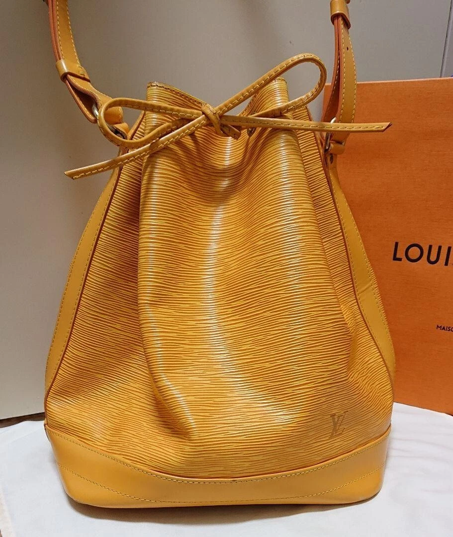 Louis Vuitton Neonoe Epi Leather Bag Yellow purple handbag – art Japan  Export